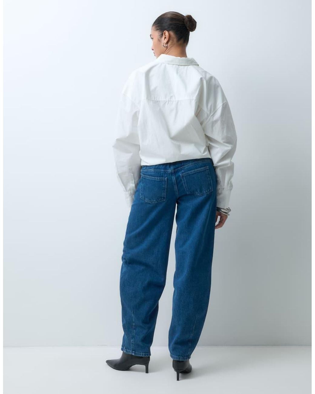 Mama.licious Blue Mamalicious Maternity Under The Bump Barrel Leg Jeans