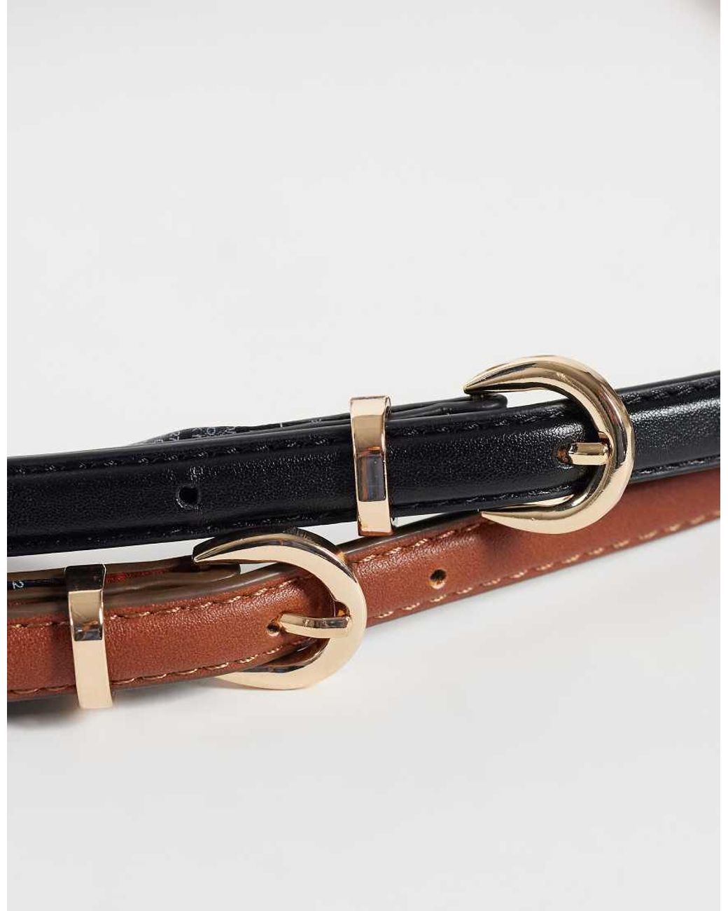 Vero Moda White Leather Look 2 Pack Belted