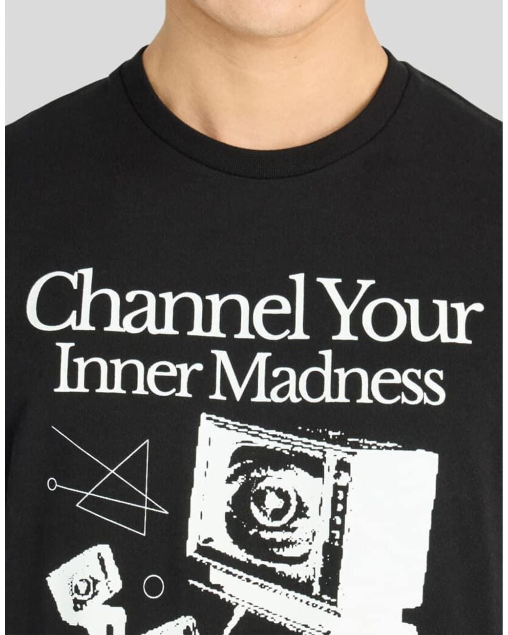 Lyle & Scott Black Ls T-Shirt Tv Channel Graphic T-Shirt for men