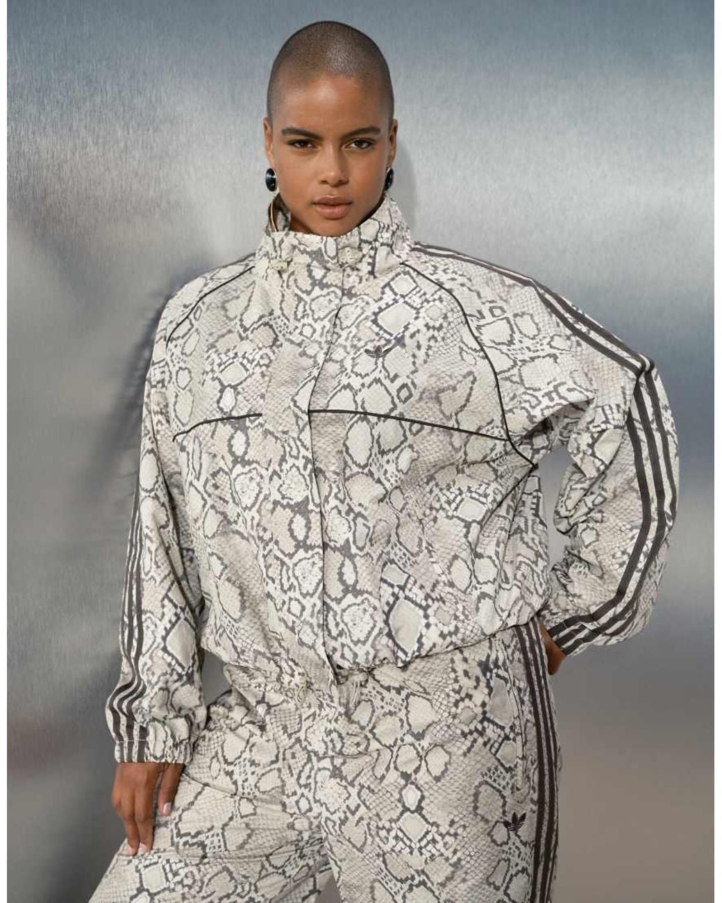 adidas Originals x ASOS Gray Oversized Track Jacket