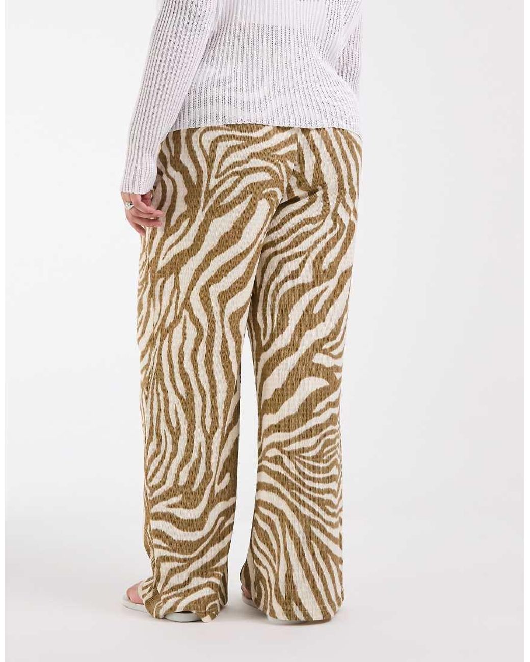 Vero Moda Metallic Wide Leg Textured Jersey Trouser