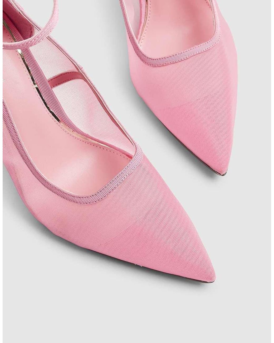 River Island Pink Mesh Court Heels