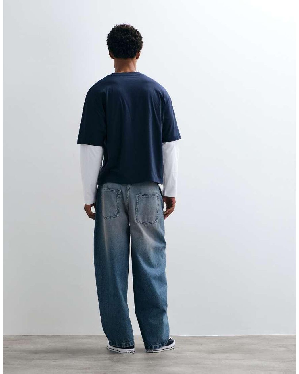 ASOS Blue Barrel Jeans for men