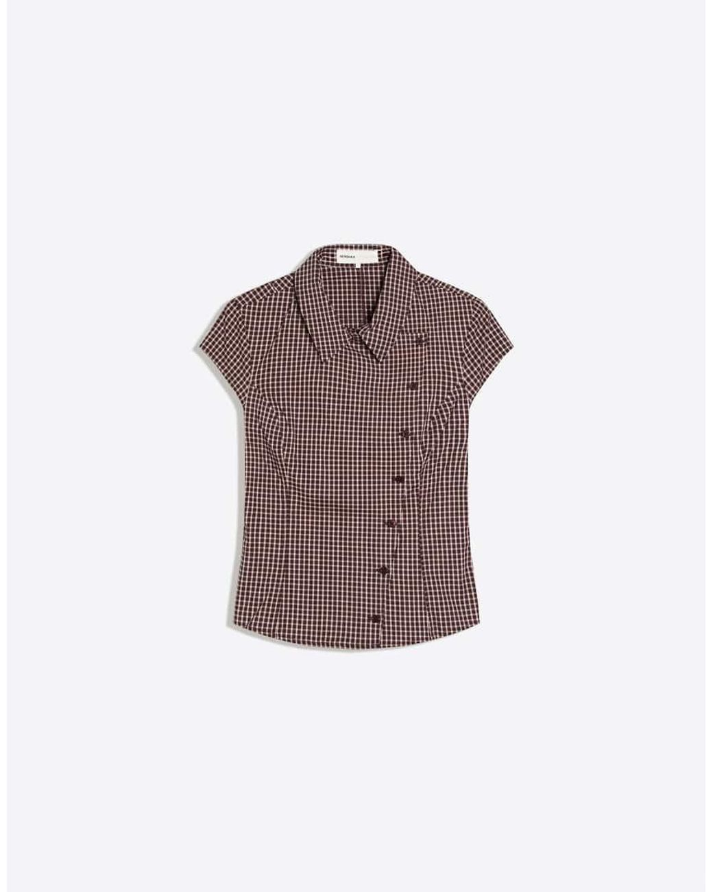 Bershka Blue Short Sleeve Cross-button Shirt