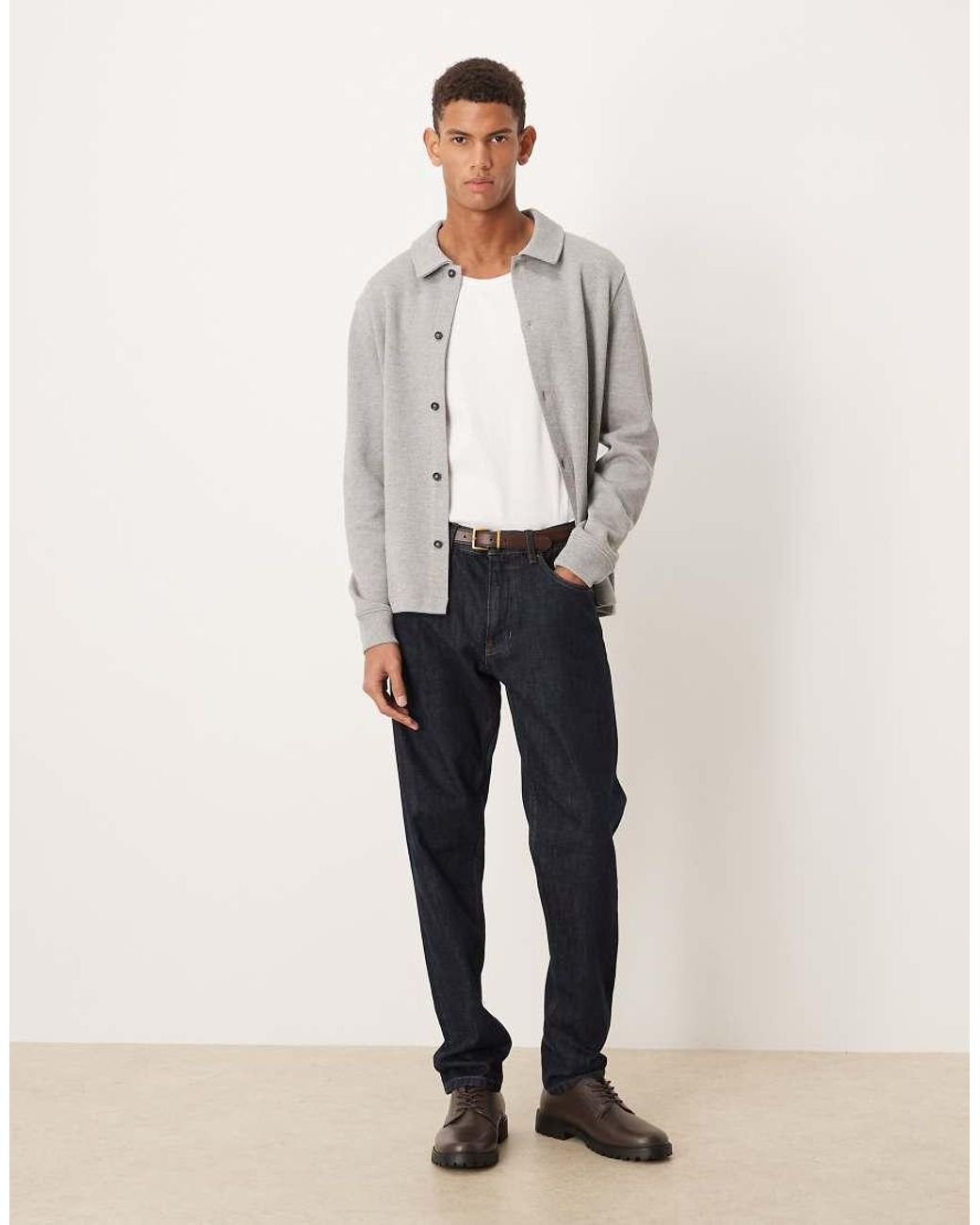ASOS Shacket Met Knopen in het Gray voor heren