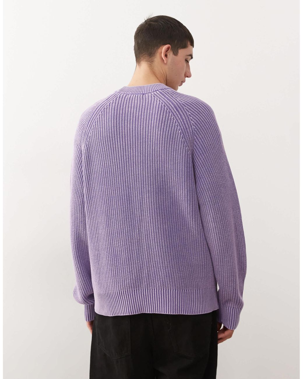 Weekday – locker geschnittener strickpullover in Purple für Herren