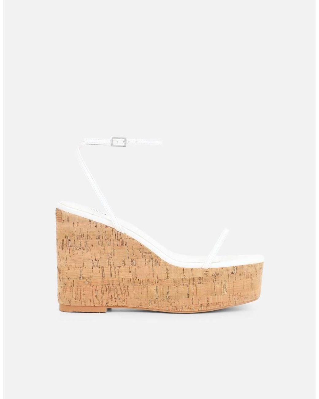 SIMMI Brown Kitty Wedge Heeled Sandals