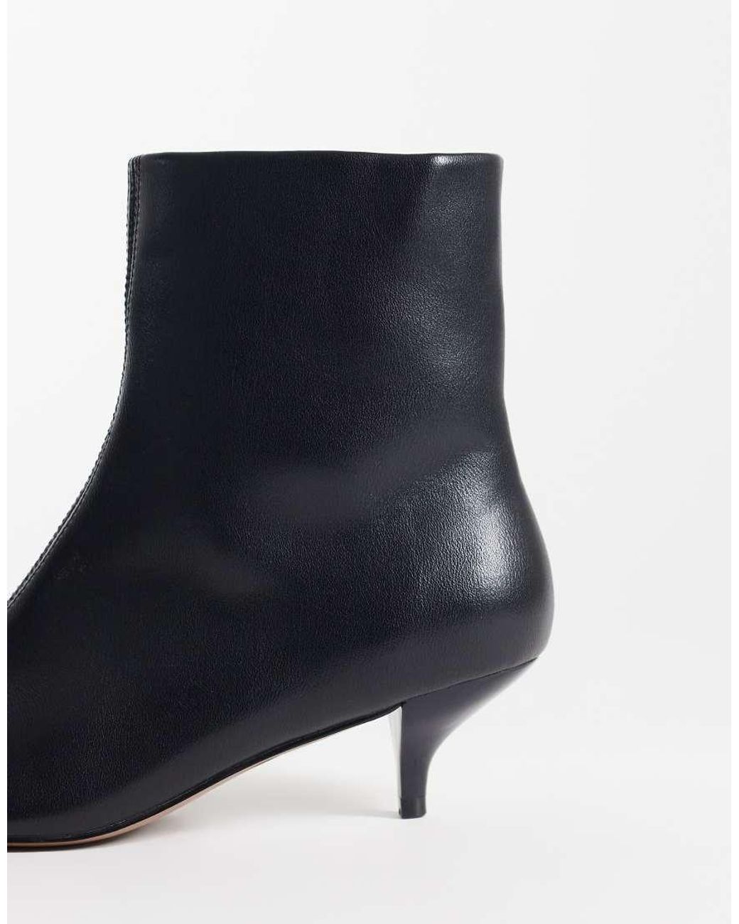 ASOS White Rosia Kitten Heel Ankle Boots