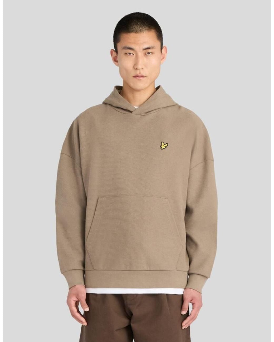 Lyle & Scott Natural Mid Layers Geo Rib Hoodie for men