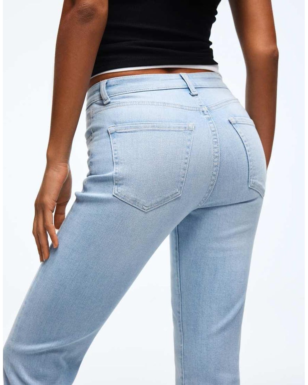 Bershka Blue Flared Jeans