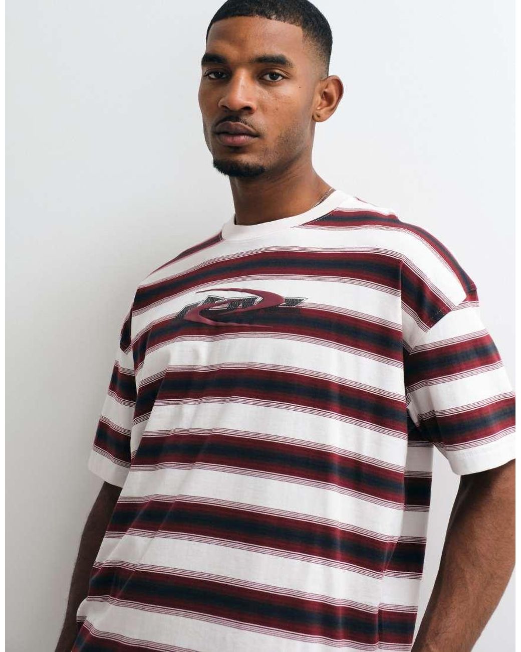 Weekday Red Oversized T-shirt With Graphic Print for men