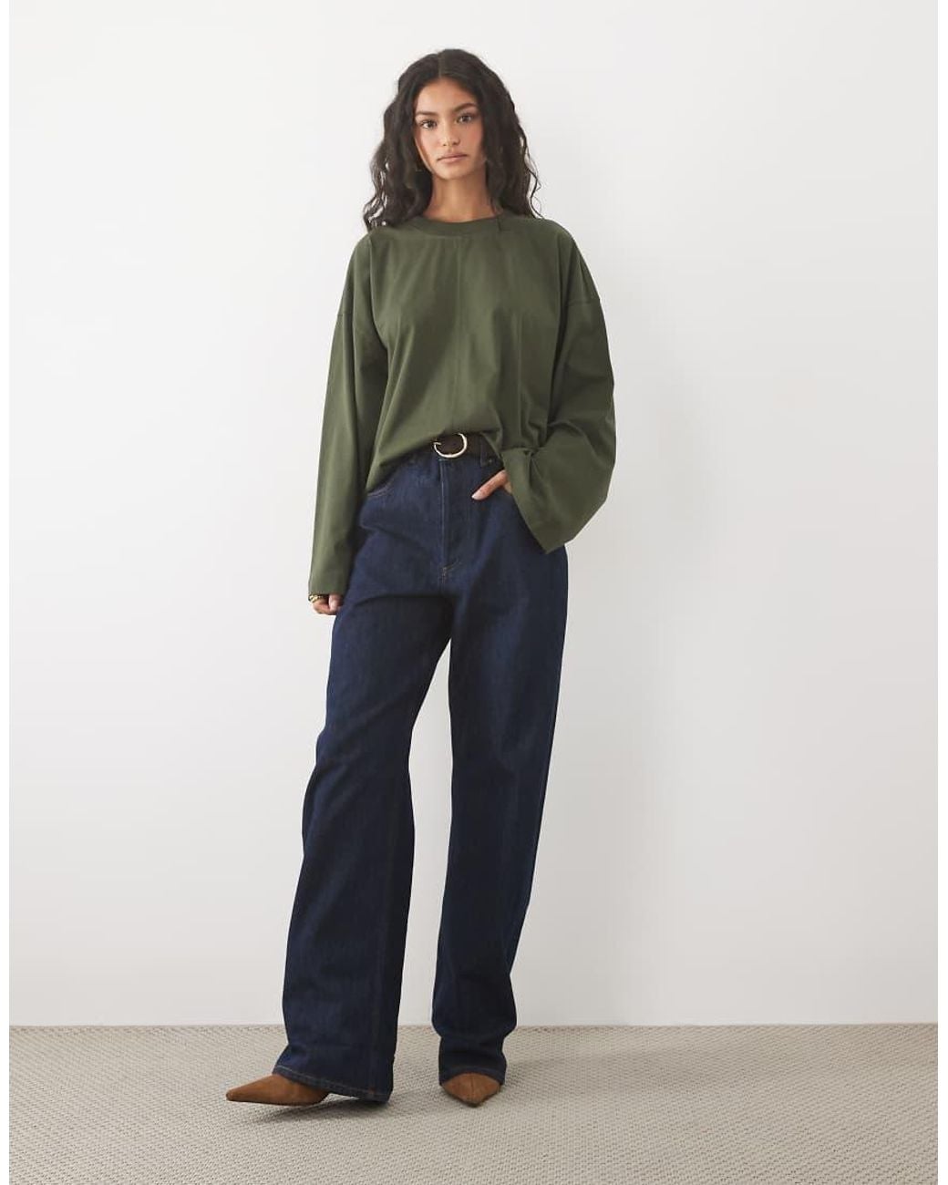 ASOS Green Long Sleeve Skate T-shirt