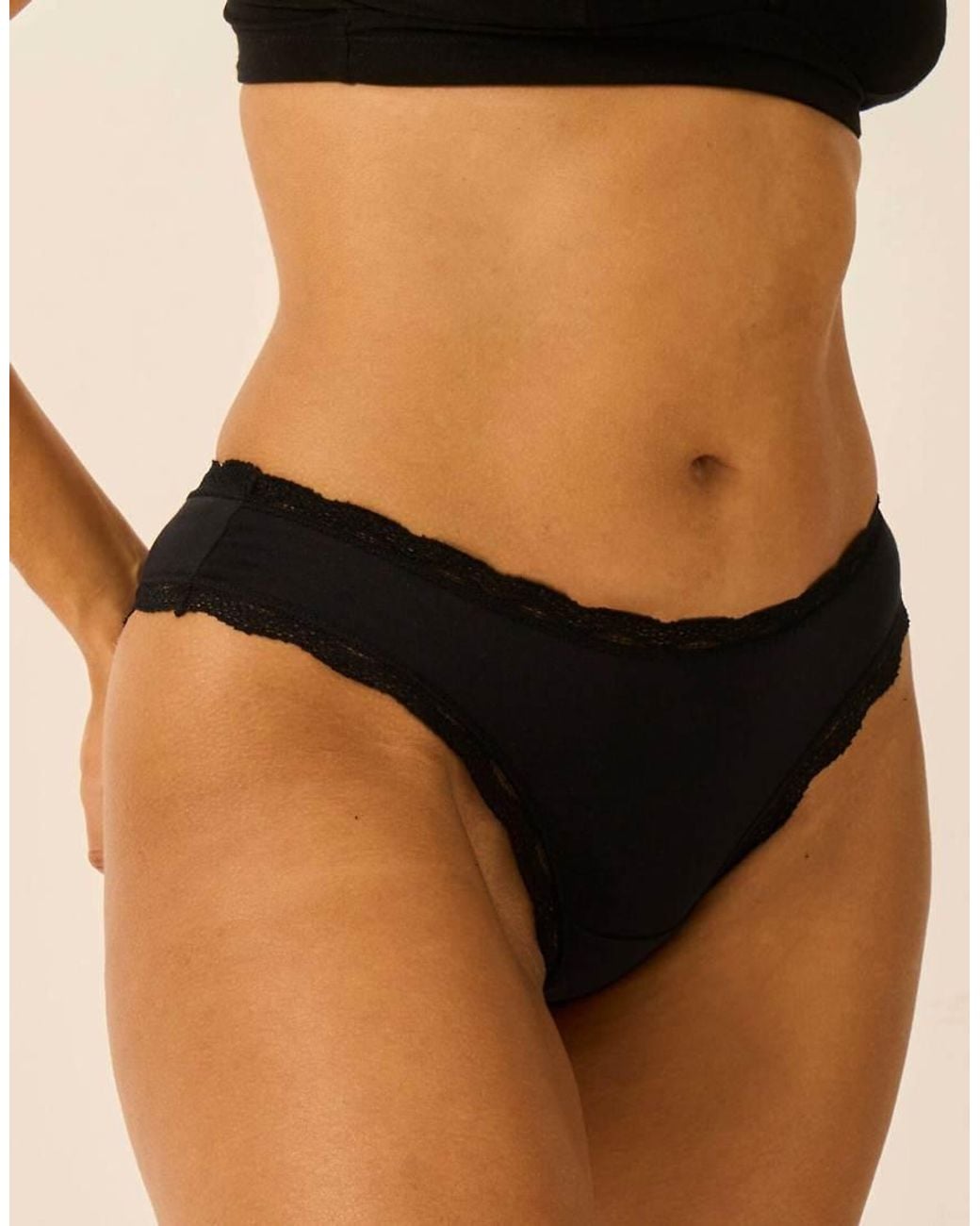 Stripe & Stare Black High Rise Knicker