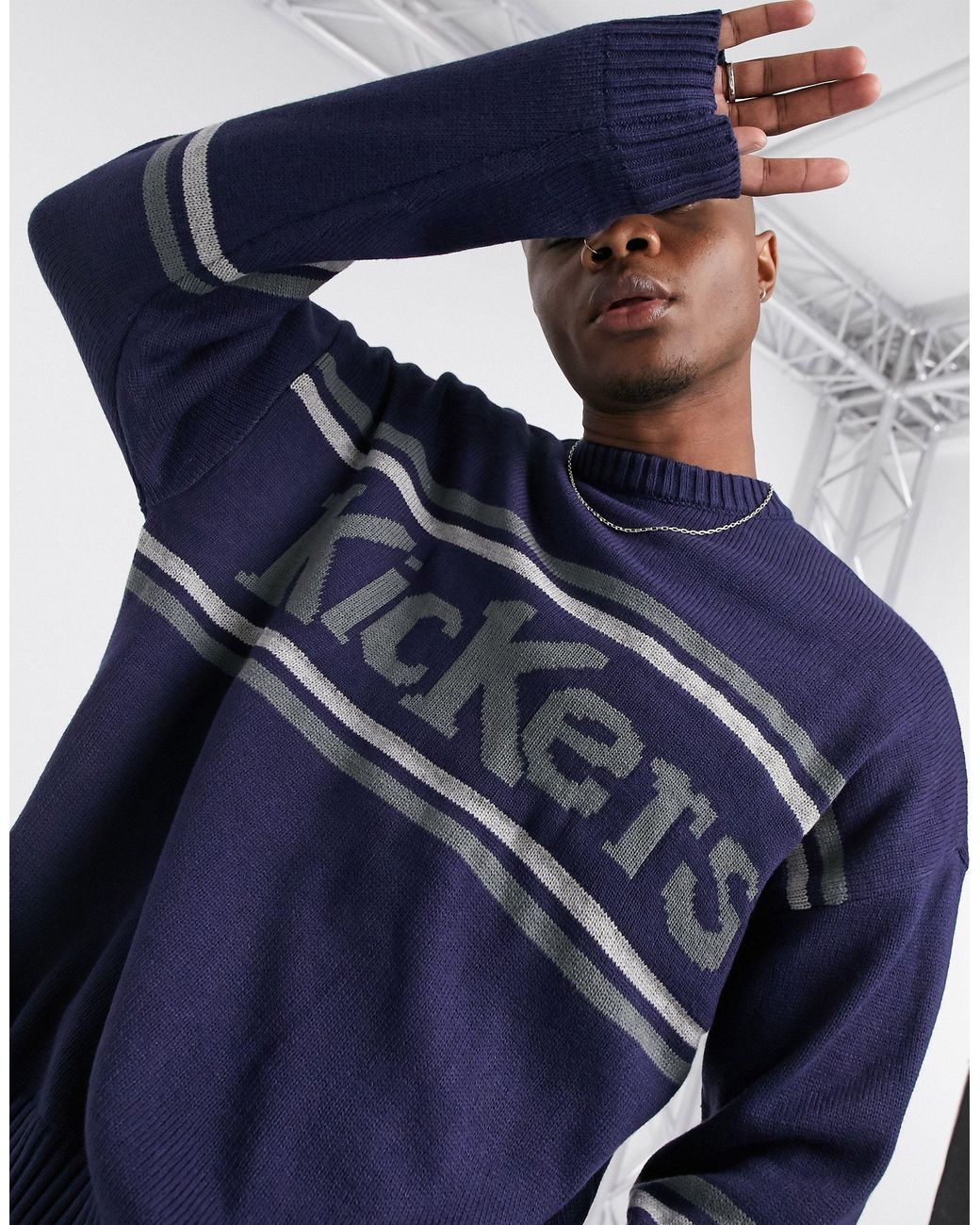 Kickers Classic Logo Knitted Jumper in Blue for Men | Lyst
