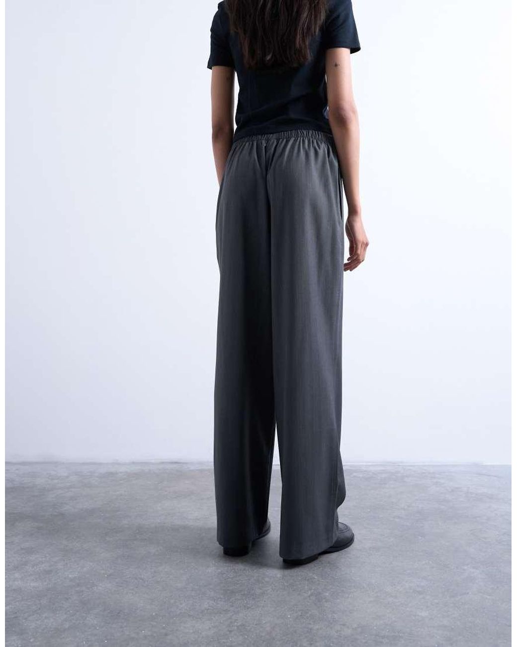 TOPSHOP Blue Tie Waist Boxer Jogger