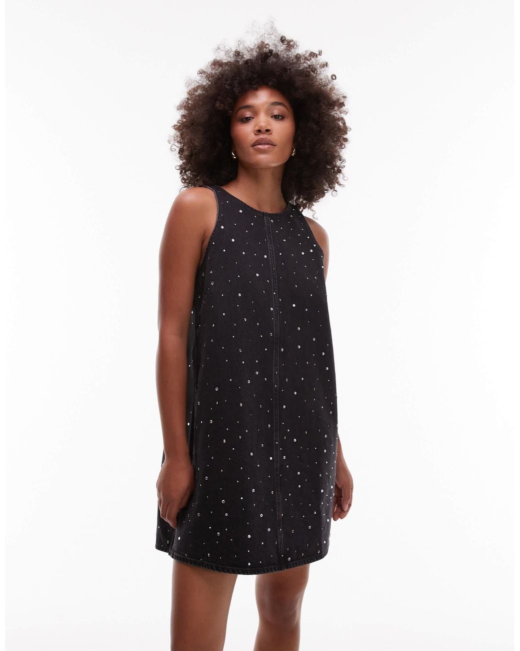Levi's 90's Embellished Denim Shift Dress in Black | Lyst Levi's 90's Embellished Denim Shift Dress in Black | Lyst