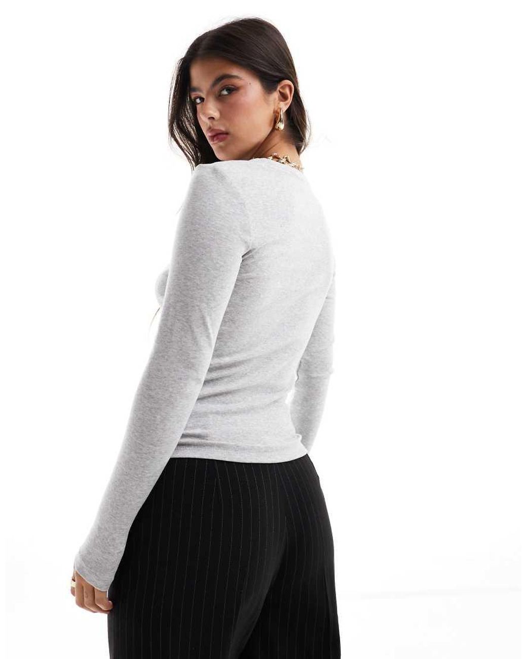 ONLY Gray Long Sleeve Top