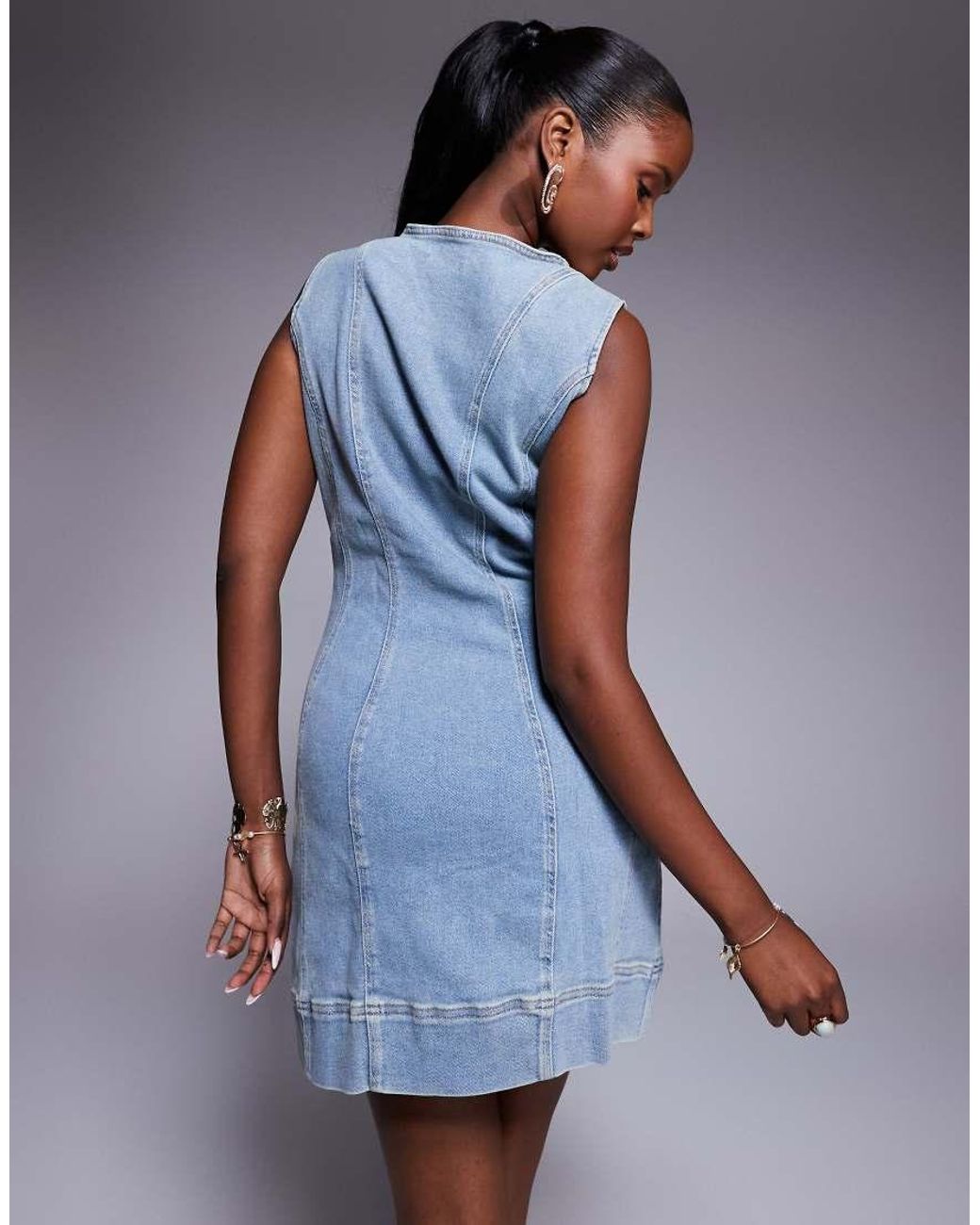 GOOD AMERICAN Blue Power Stretch Mini Dress