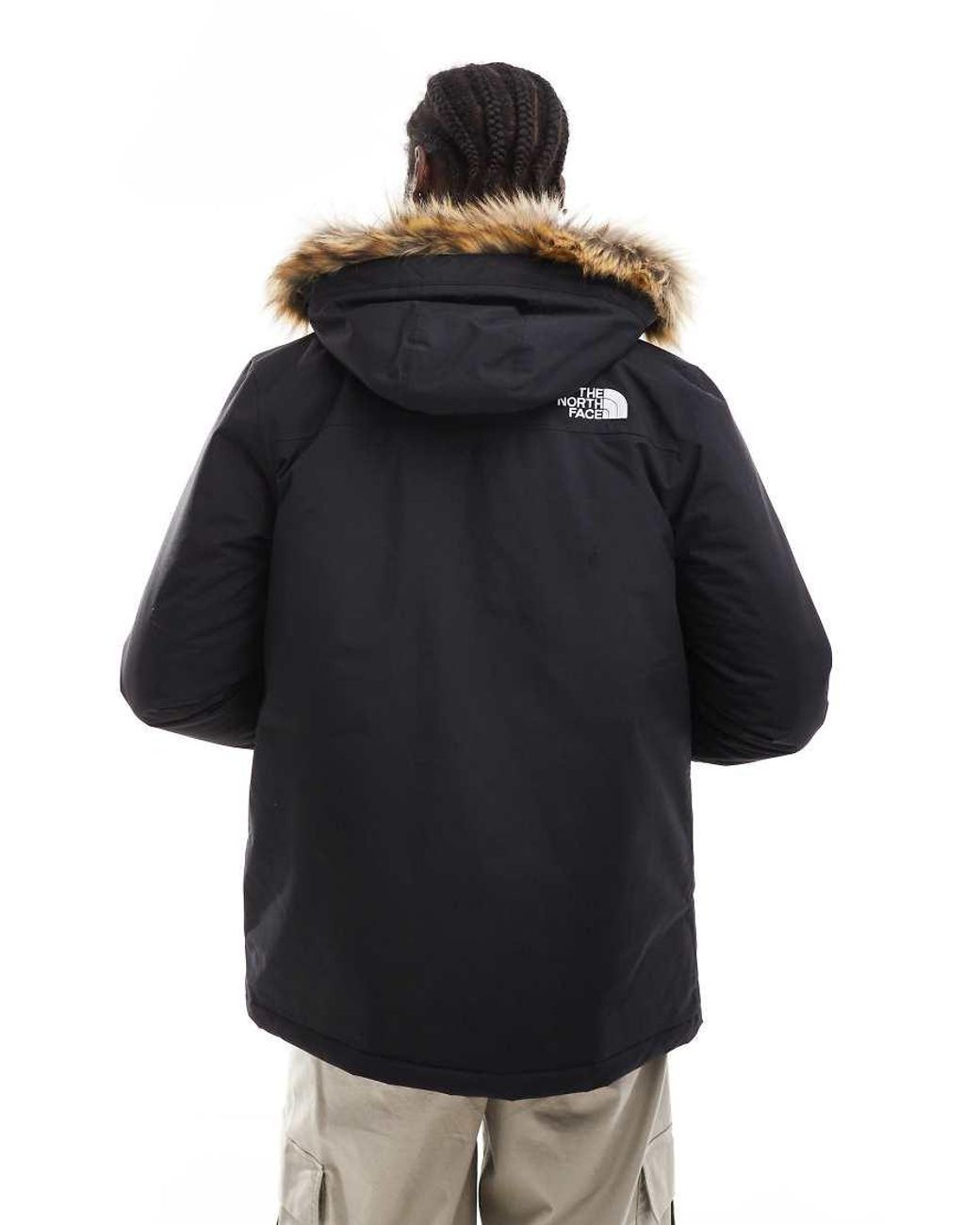 The North Face Blue Zaneck Faux Fur Hooded Parka for men