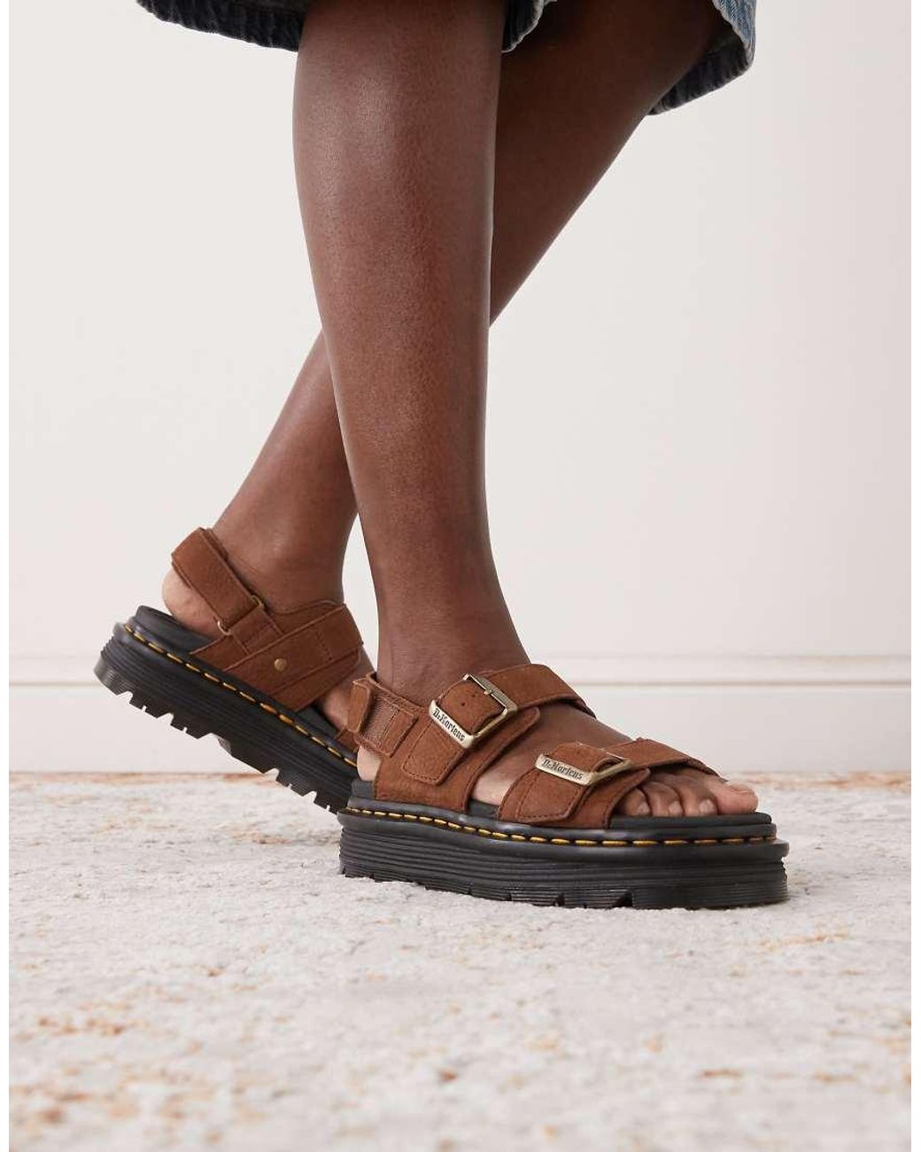 Dr. Martens Brown Zebzag Sandal