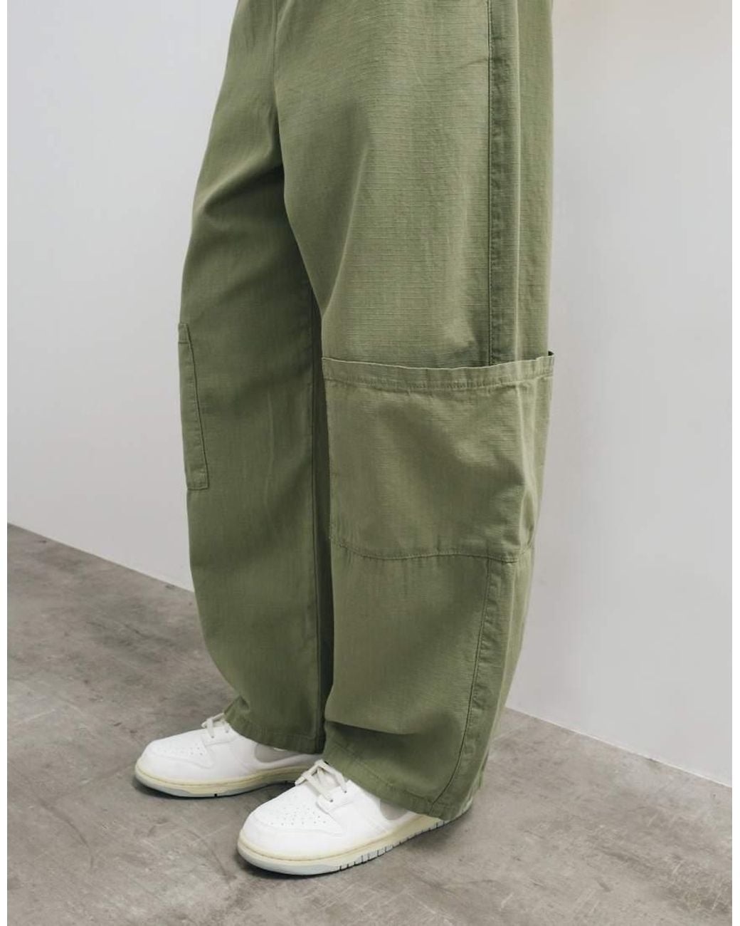 ASOS Green Barrel Cargo Trousers for men