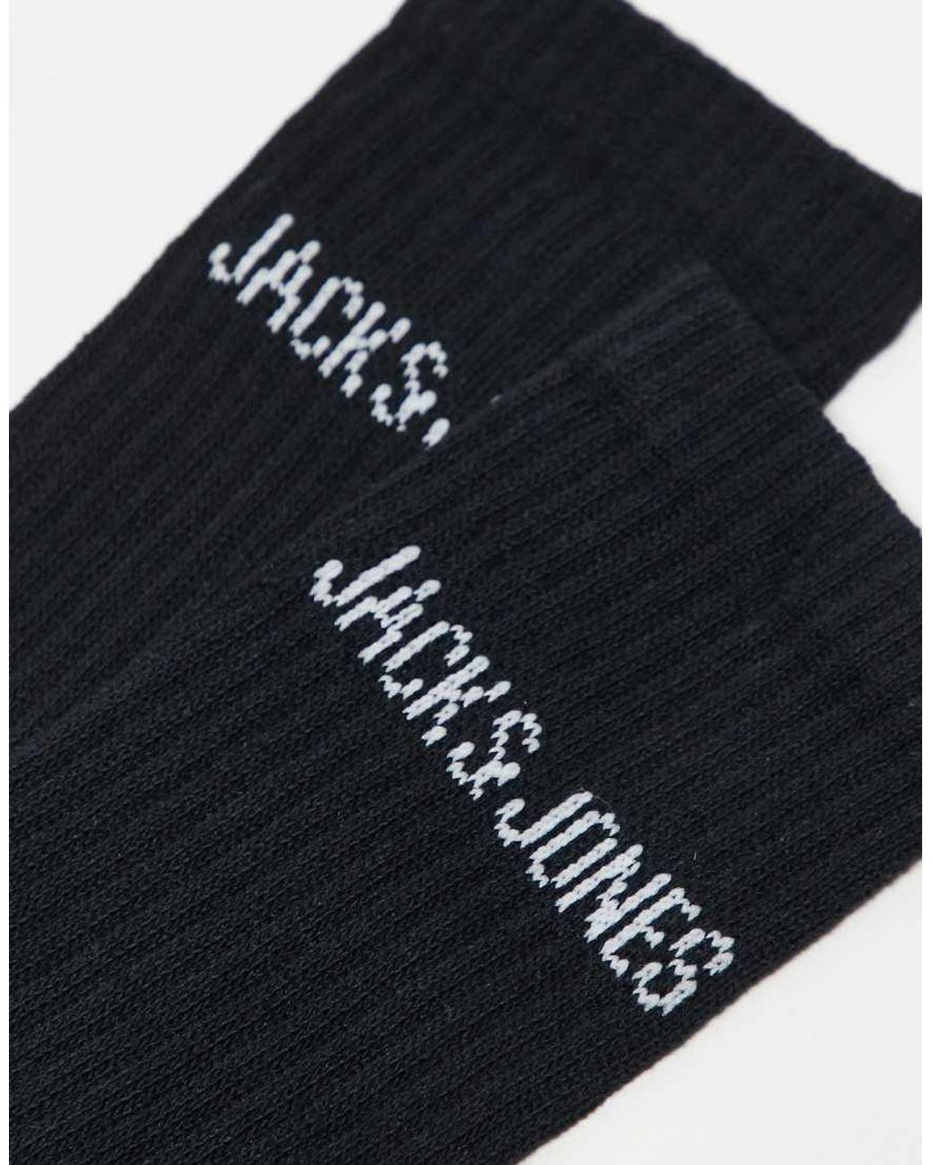 Jack & Jones Metallic 5 Pack Ribbed Logo Socks for men