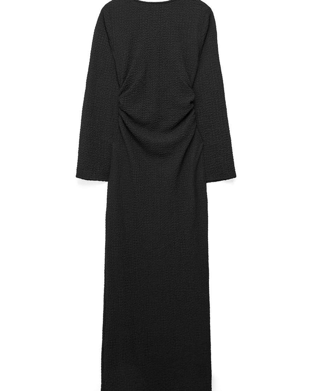 NA-KD Black Open Back Structured Dress