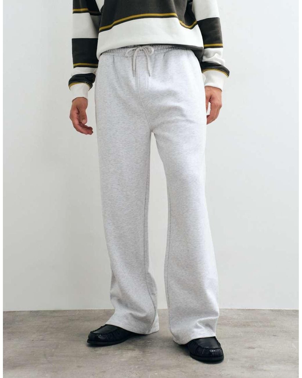 New Look White Wide Leg Jogger for men