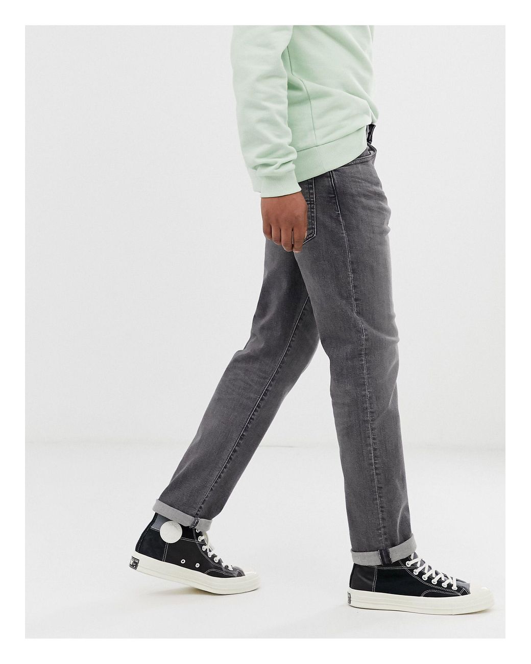 Levi's 502 Regular Taper Jeans in Grey for Men | Lyst UK