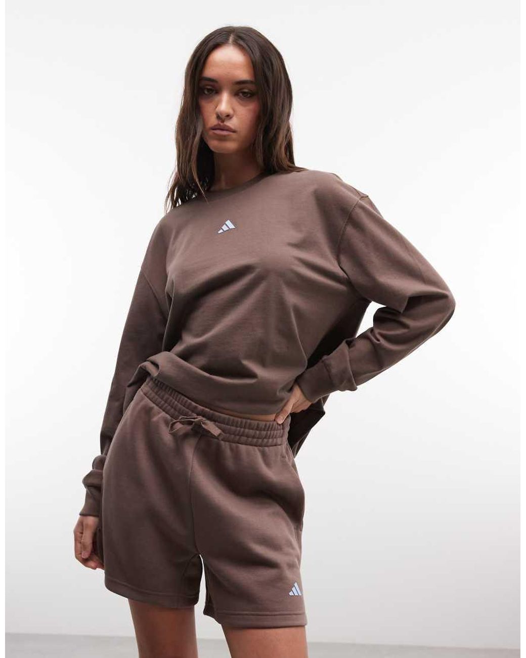 Adidas Originals Brown Three Stripes Studios Shorts