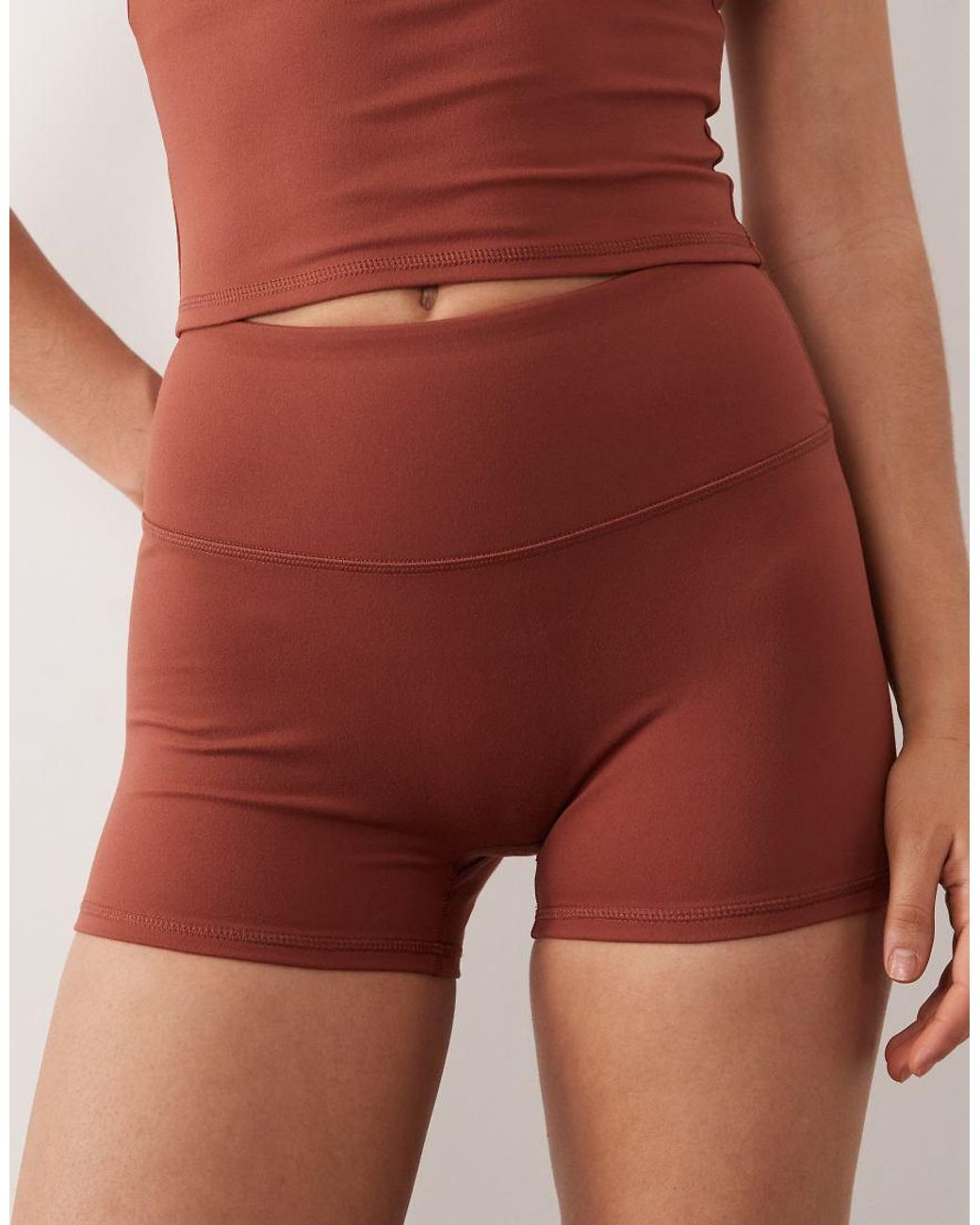 4505 Red Icon High Waist 3 Inch Booty Short