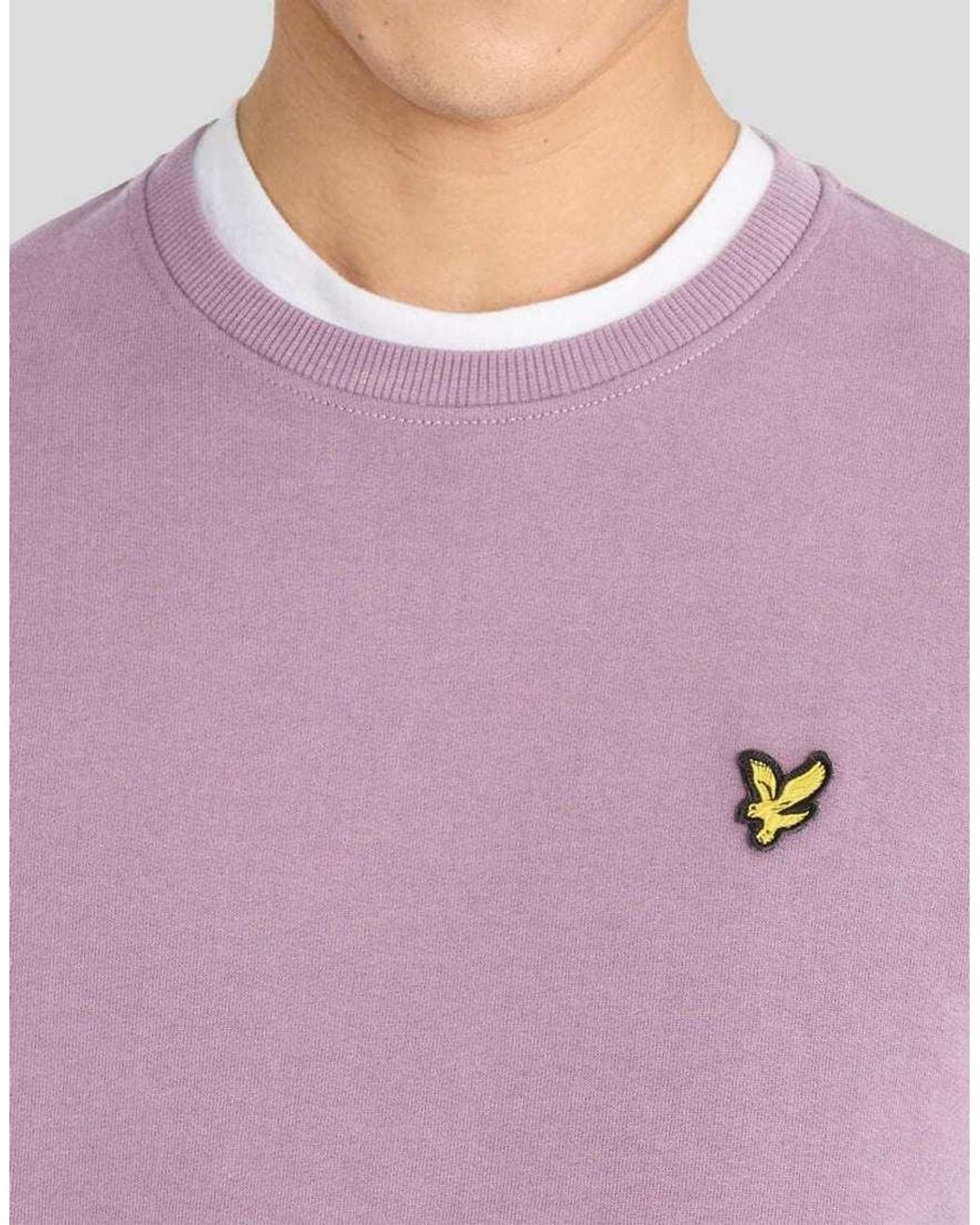 Lyle & Scott Purple Mid Layers Crew Neck Sweatshirt for men