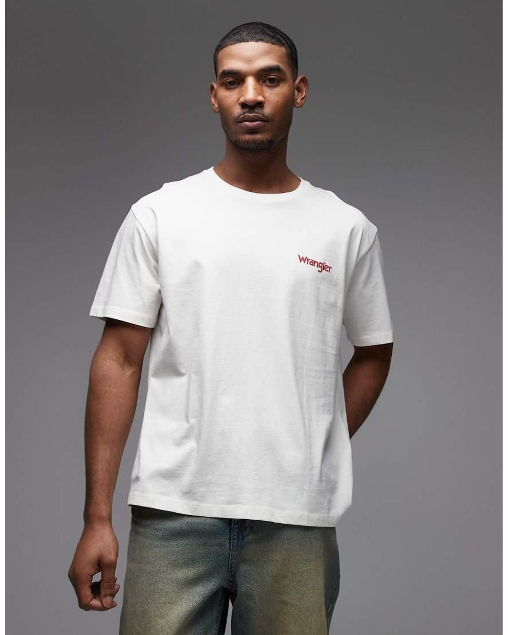 Wrangler Gray Vintage Graphic Tee for men