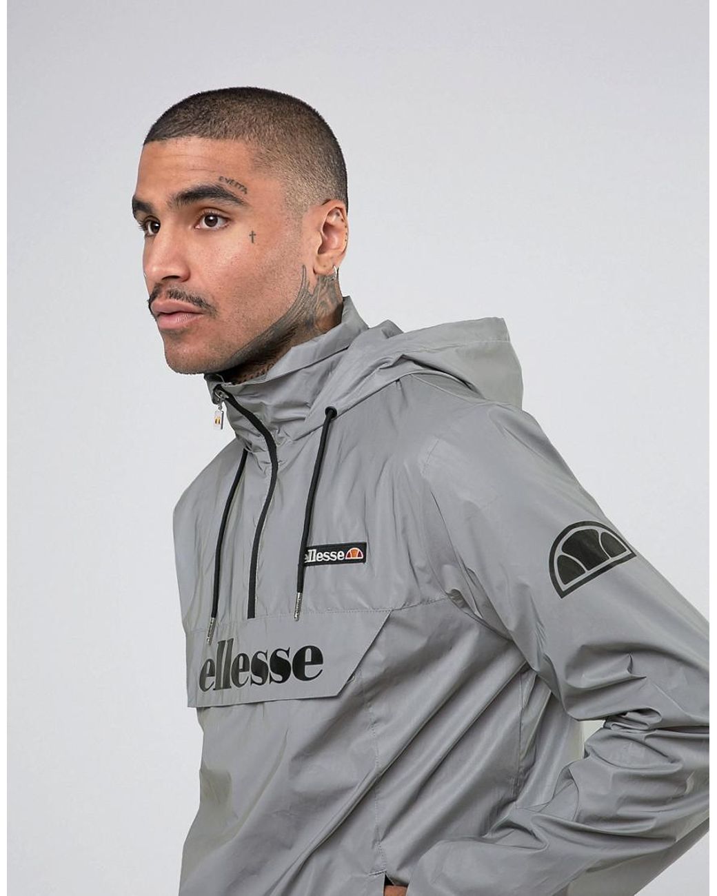 Ellesse Reflective Overhead Jacket in Metallic for Men | Lyst