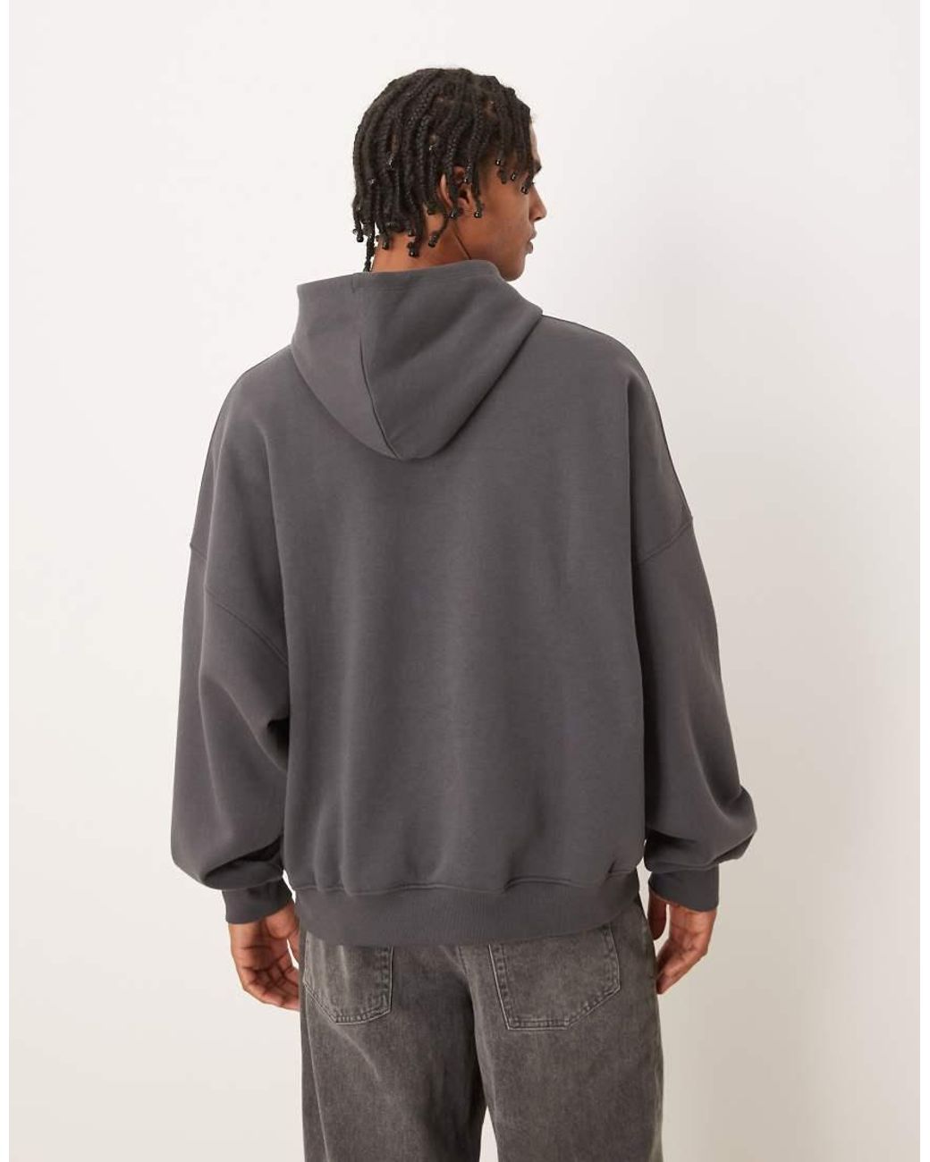 ASOS Gray Essentials Extreme Oversized Hoodie for men