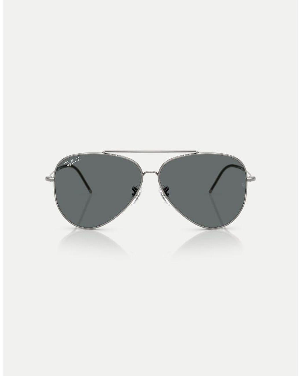 Ray-Ban Gray Aviator Pilot Polarised Sunglasses With Lens