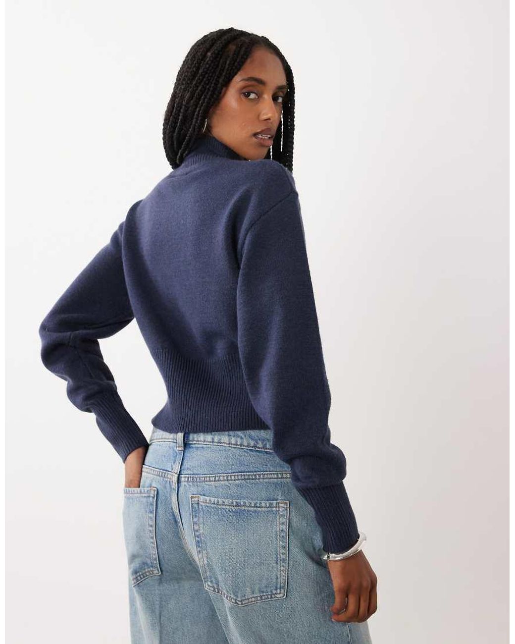 Cotton On Blue Lotus Cinched Zip Knit