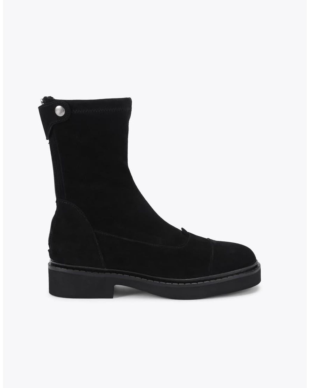 Steve Madden Black Myer Suede High Ankle Boots