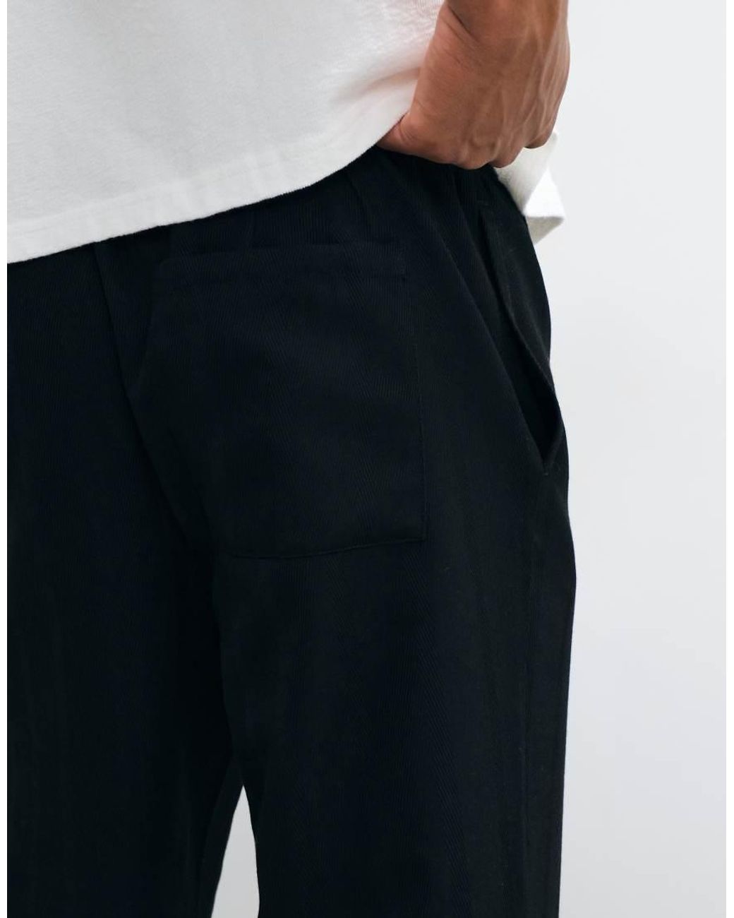 ASOS White Straight Herringbone Trouser for men