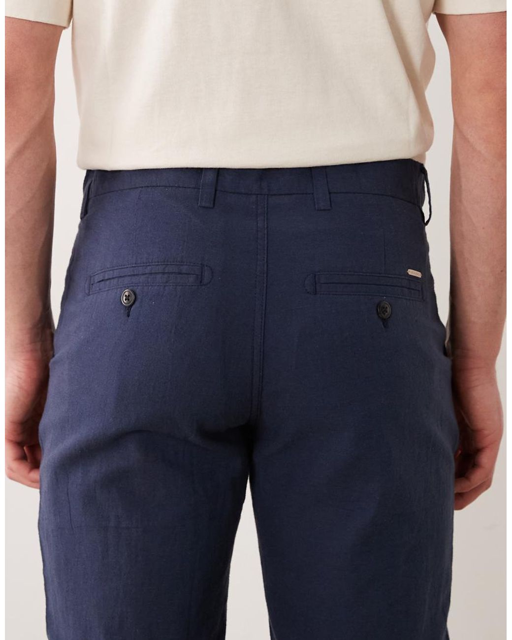 Jack & Jones Blue Linen-blend Pants for men