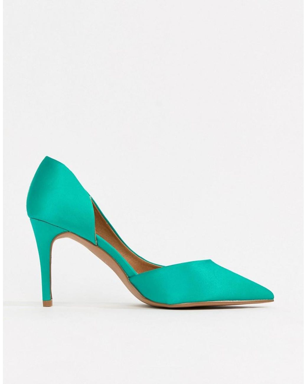 Purley Decollete pianta larga verde smeraldo con tacco alto di ASOS in Verde Lyst