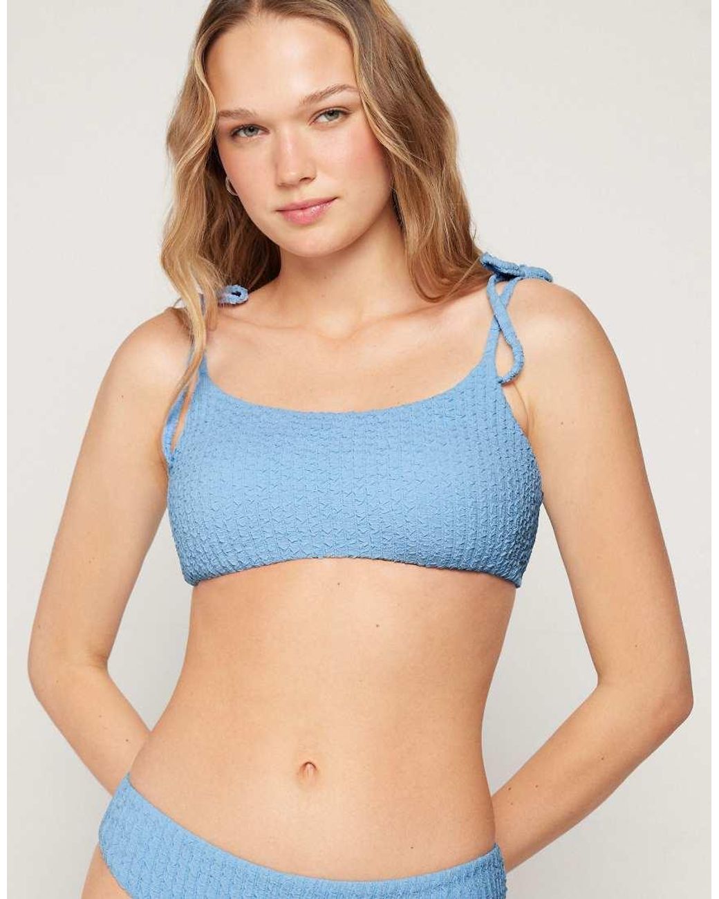 Tezenis Blue Dreamy Texture Tie Bikini Top