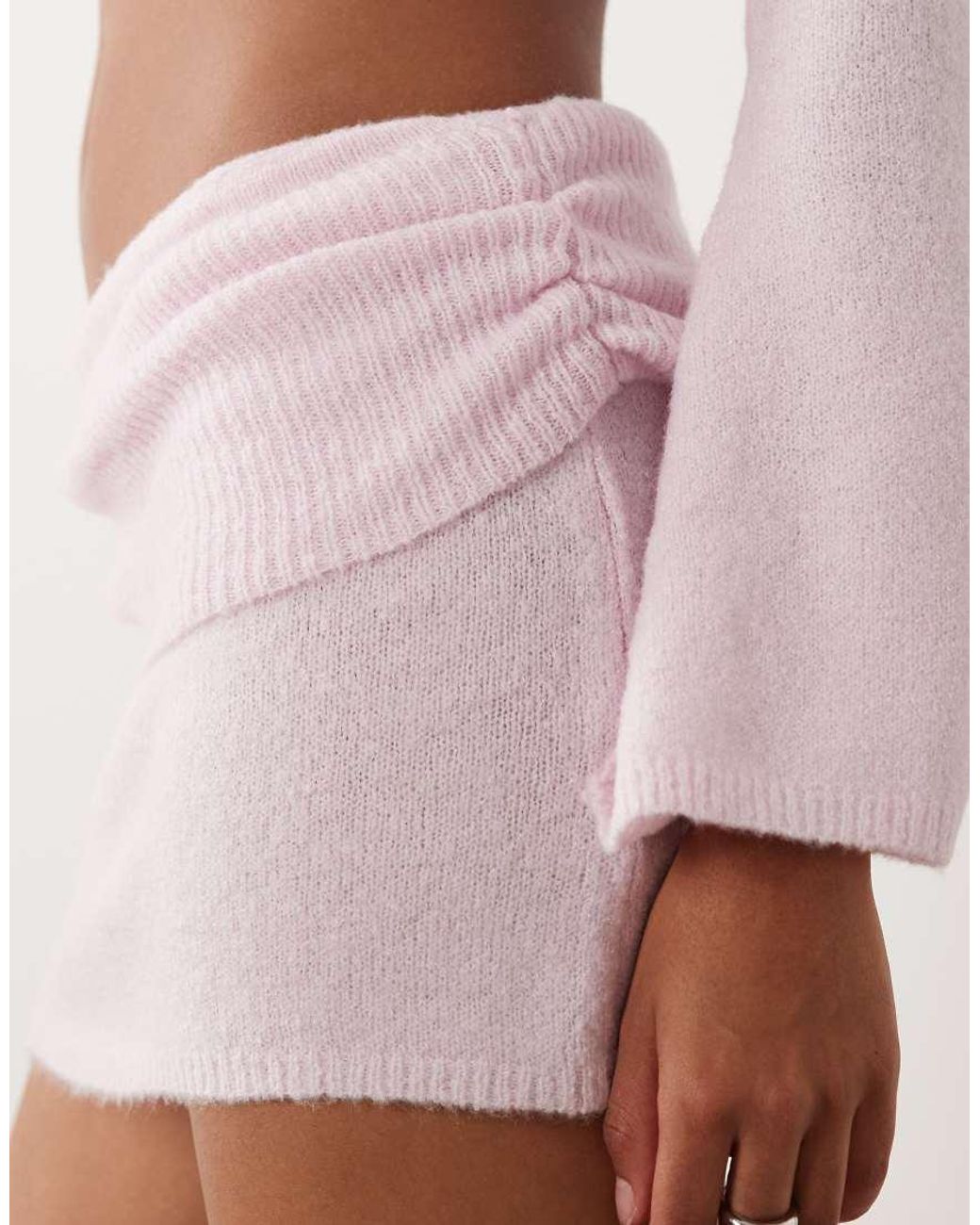I.AM.GIA Purple Esti Super Soft Knit Foldover Mini Skort