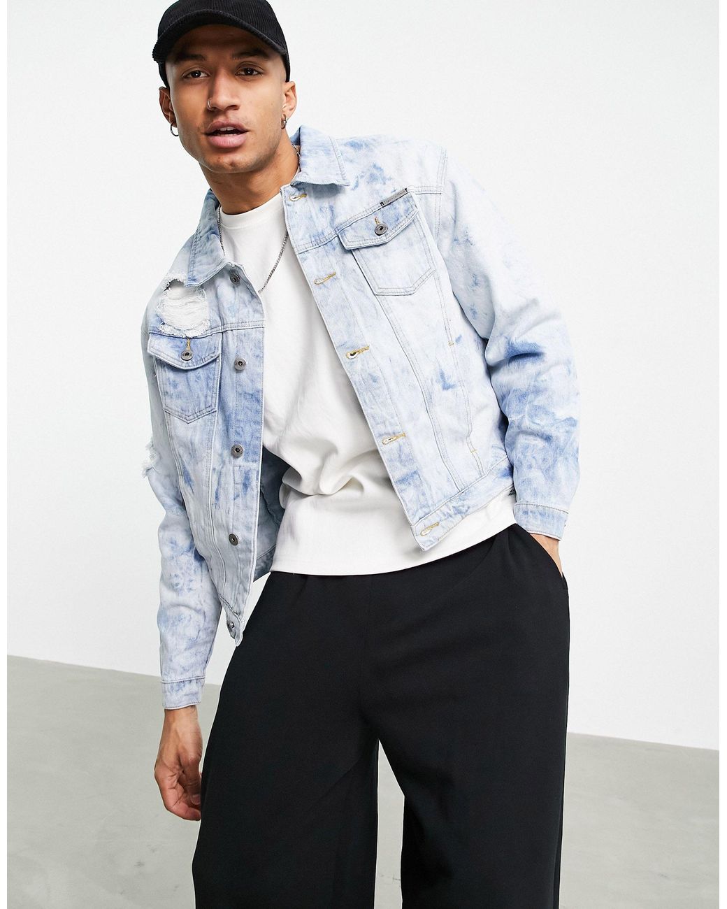 Liquor N Poker Oversized Denim Jacket 