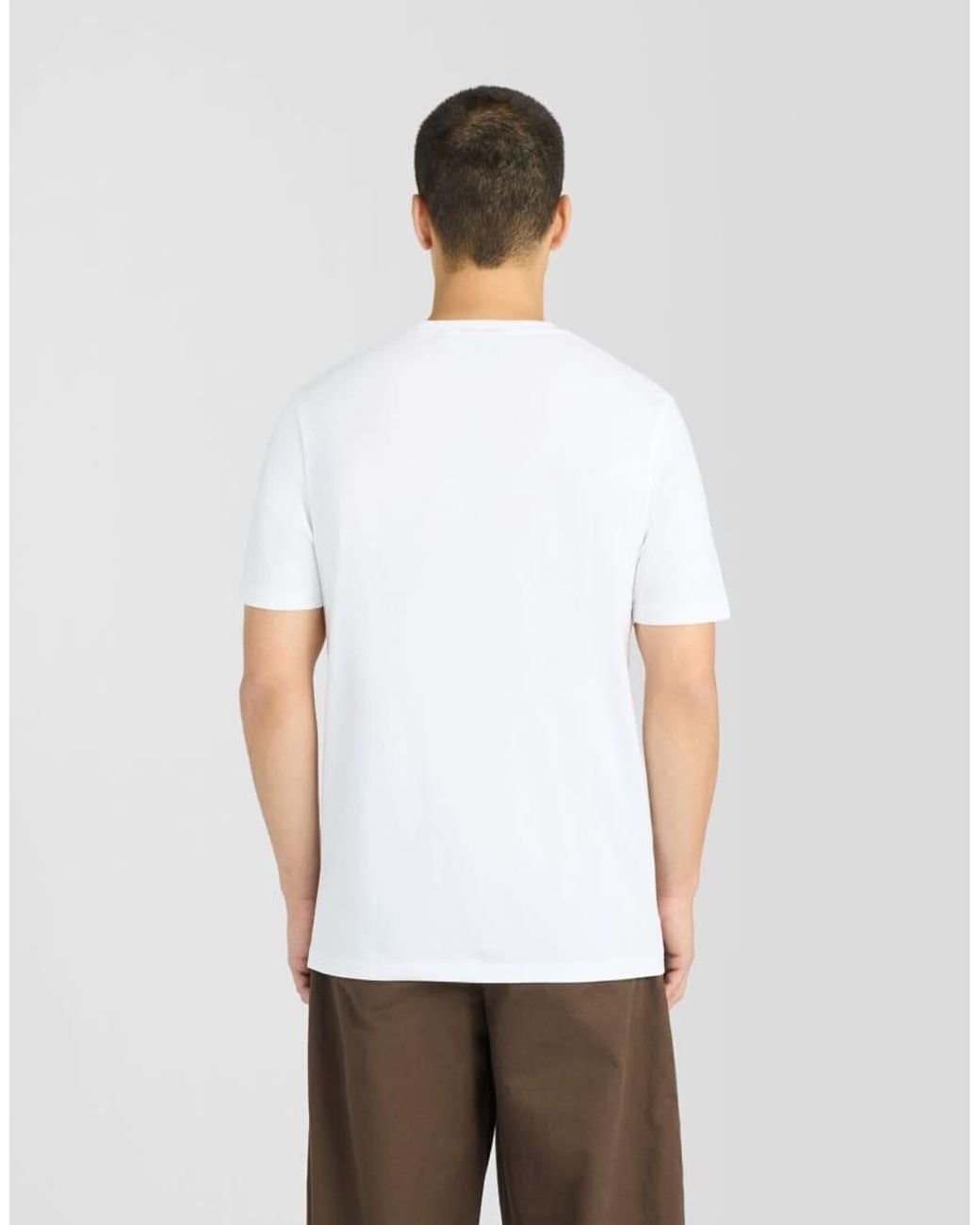 Lyle & Scott White Ss T-Shirts Textured Eagle Plain T-Shirt for men
