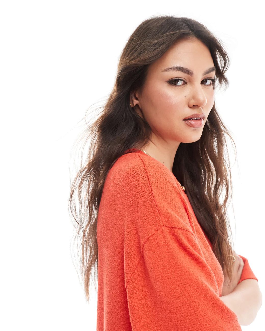 ASOS Red – strukturiertes oversize-t-shirt aus strick