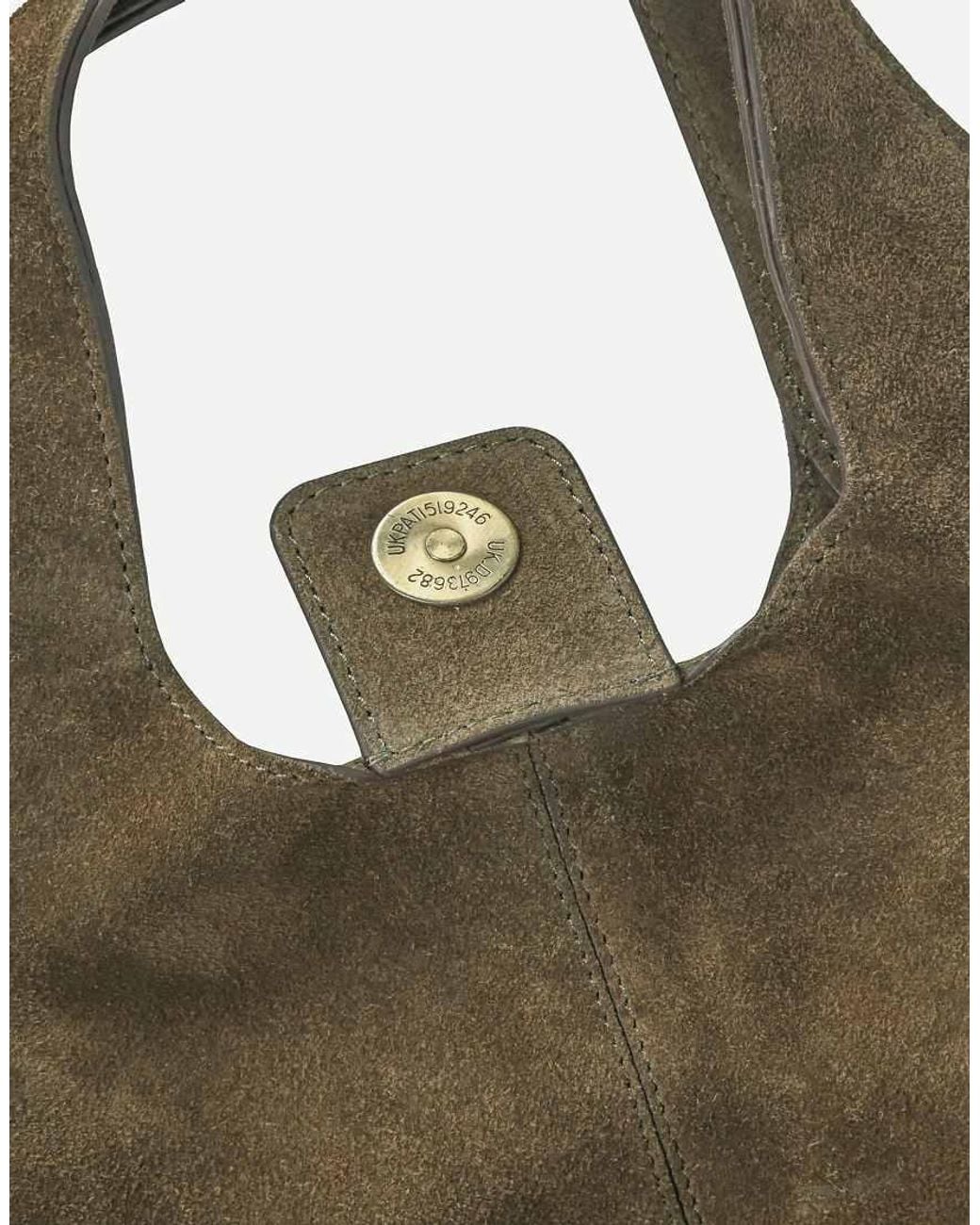 OFF THE HOOK Green Alanis Suede Tote Bag With Shoulder Strap