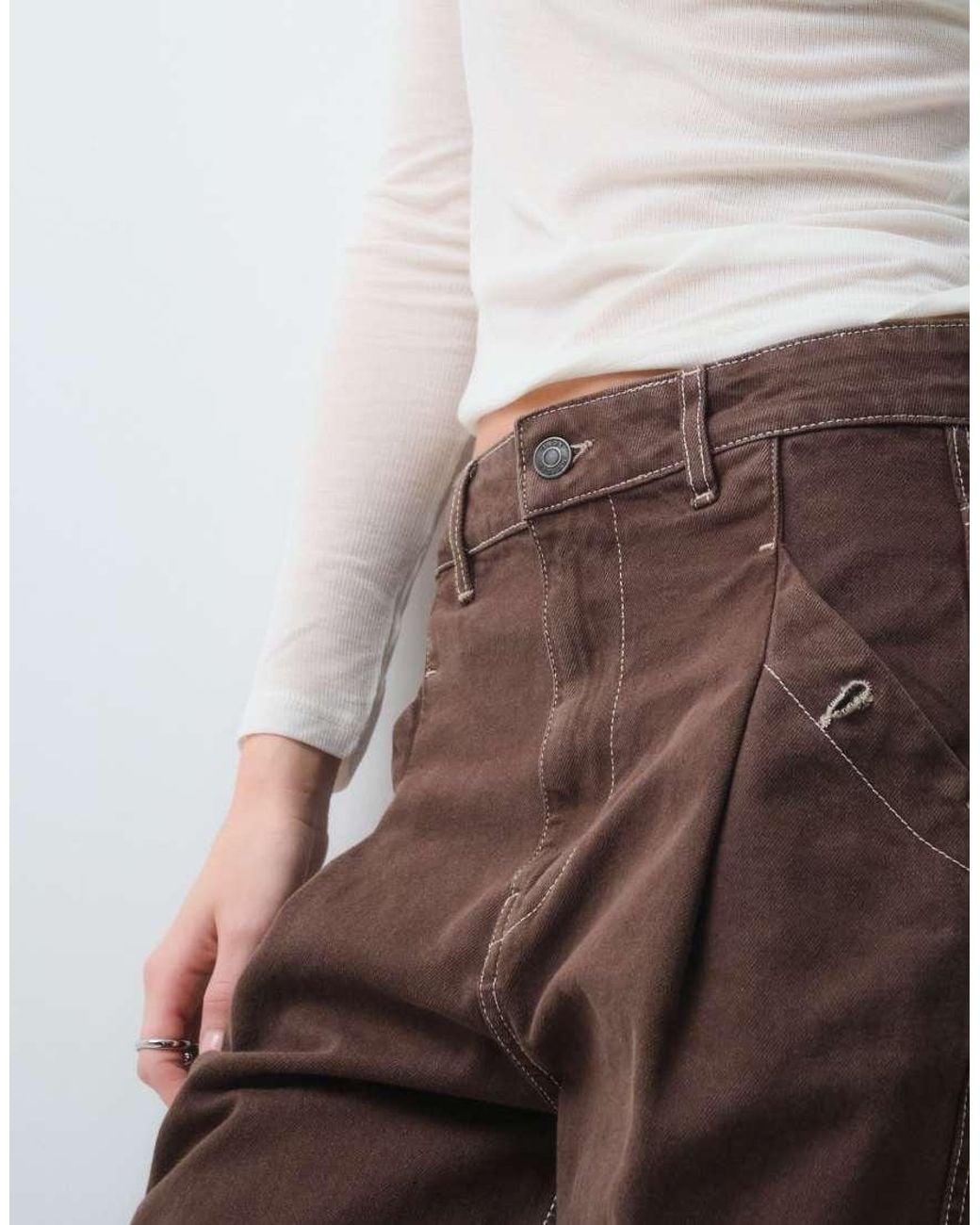 ASOS Brown Utility Pocket Cargo Jean