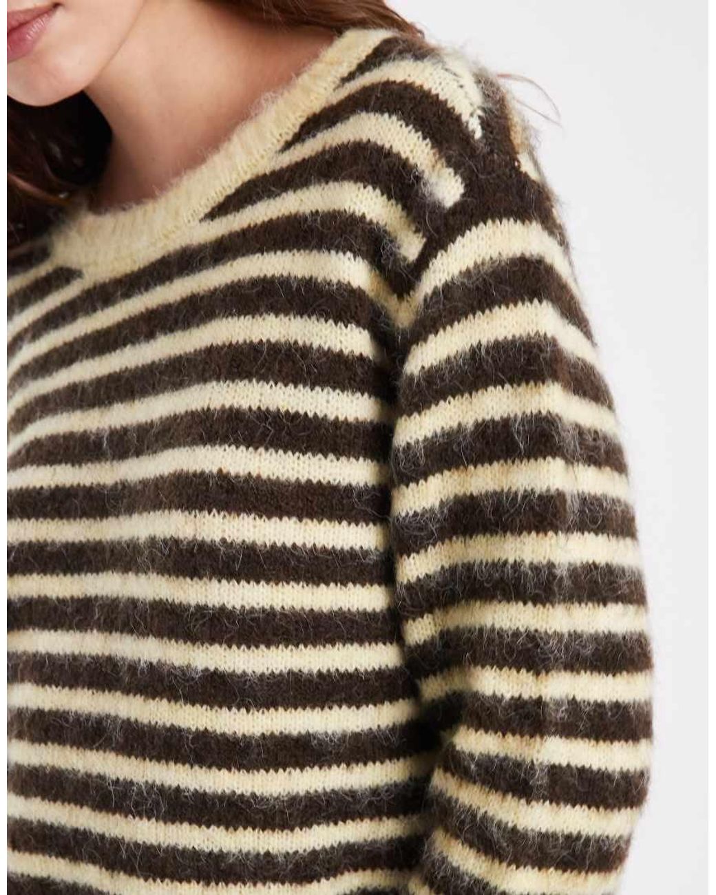 Object Multicolor Hairy Textured Knit Jumper