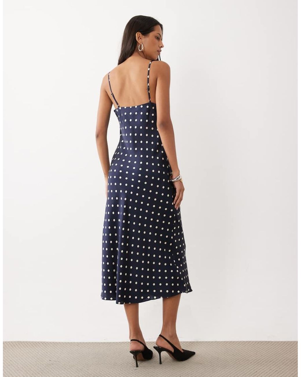 Abercrombie & Fitch Blue Maxi Satin Slip Dress